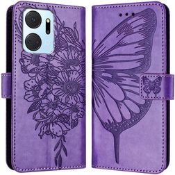 Mobigear Butterfly HONOR X7A Klapphülle Portemonnaie - Lila