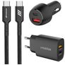 Mobigear Essentials Ladegerät + Auto Ladegerät + USB-C Kabel 1 Meter Power Delivery 48W - Schwarz