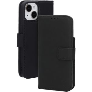 Mobiparts Wallet iPhone 13 MagSafe Hülle Echtes Leder Klapphülle Geldbörse - Schwarz
