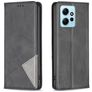 Mobigear Rhombus Slim Xiaomi Redmi Note 12 Hülle Klapphülle - Schwarz
