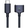 Mobigear Nylon Braided USB-C auf Apple MagSafe 3 Kabel 2 Meter - Blau