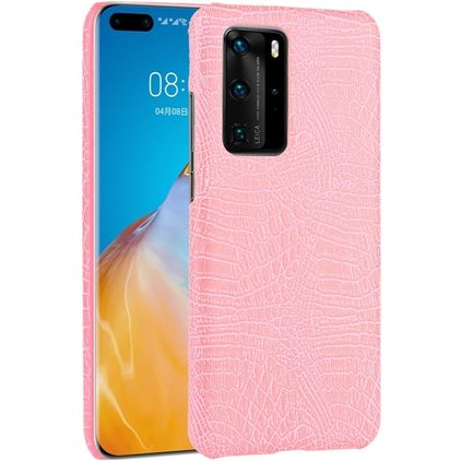 Mobigear Croco Huawei P40 Pro Hardcase Backcover - Pink