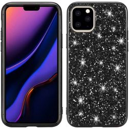 Mobigear Glitter iPhone 11 Hardcase Backcover - Schwarz
