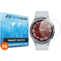 Mobigear Samsung Galaxy Watch 6 Classic - 43 mm Displayschutz Schutzfolie - Hüllenfreundlich - Schwarz (2er Pack)