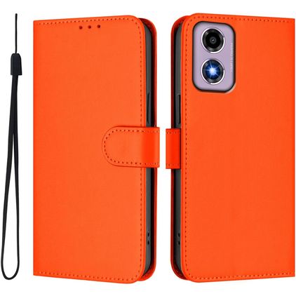 Mobigear Urban Wallet Motorola Moto E14 Hülle Klapphülle Geldbörse - Orange