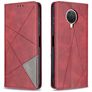Mobigear Rhombus Slim Nokia G20 Hülle Klapphülle - Rot
