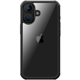 Valenta Full Cover iPhone 16 Hülle Gehärtetes Glas Backcover Stoßfest - Schwarz