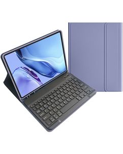 Mobigear Keys iPad 11 (2025) QWERTY Bluetooth Tastatur Klapphülle + Stylus-Halter - Lila