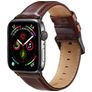 Mobigear Bologna Leder Apple Watch Armband Dornschließe - 42/41/40/38 mm - Braun
