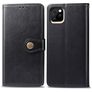 Mobigear Snap Button iPhone 11 Klapphülle Portemonnaie - Schwarz