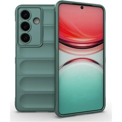 Mobigear Bumpy Samsung Galaxy S26 Hülle Flexibles TPU Backcover - Dunkelgrün