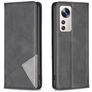 Mobigear Rhombus slim Xiaomi 12 Lite Hülle Klapphülle - Schwarz
