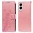Mobigear Flowers Samsung Galaxy S25 Edge Hülle Klapphülle Geldbörse - Roségold