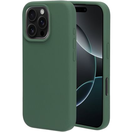 Mobiparts iPhone 16 Pro Silikon Hülle Backcover - Forest Green