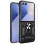 Mobigear Armor Ring Samsung Galaxy Z Flip 7 Hülle Hardcase Backcover Stoßfest mit Ringhalter - Schwarz