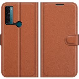 Mobigear Classic TCL 20 SE Hülle Klapphülle Geldbörse - Braun