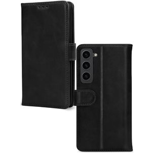 Mobilize Wallet Samsung Galaxy S23 Hülle Echtes Leder Klapphülle Geldbörse - Schwarz