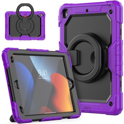 Mobigear RingGuard iPad 9 (2021) Hülle Kunststoff,Silikon Backcover + Ständer - Lila
