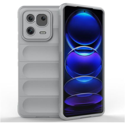 Mobigear Bumpy Xiaomi 13 Pro Hülle Flexibles TPU Backcover - Grau