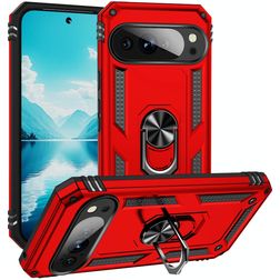 Mobigear Armor Ring Google Pixel 10 Pro XL Hülle Hardcase Backcover Stoßfest mit Ringhalter - Rot