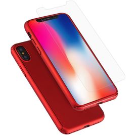 Mobigear TriGuard iPhone X Hülle Hardcase Backcover - Rot Mobigear TriGuard iPhone X Hülle Hardcase Backcover - Rot