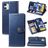 Mobigear Snap Button iPhone 12 Pro Klapphülle Portemonnaie - Blau