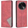 Mobigear Rhombus Slim OPPO Find X6 Hülle Klapphülle - Rot