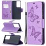 Mobigear Butterfly Samsung Galaxy S21 Ultra Hülle Klapphülle Geldbörse - Lila