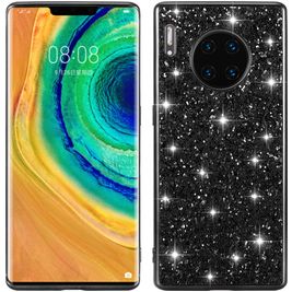 Mobigear Glitter Huawei Mate 30 Pro Hülle Hardcase Backcover - Schwarz