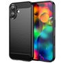 Mobigear Brushed Slim iPhone 17 Hülle Flexibles TPU Backcover - Schwarz