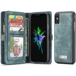CaseMe 008 iPhone X 2in1 Klapphülle (herausnehmbar) Portemonnaie - Blau