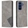 Mobigear Rhombus Slim Samsung Galaxy A37 Hülle Klapphülle - Grau