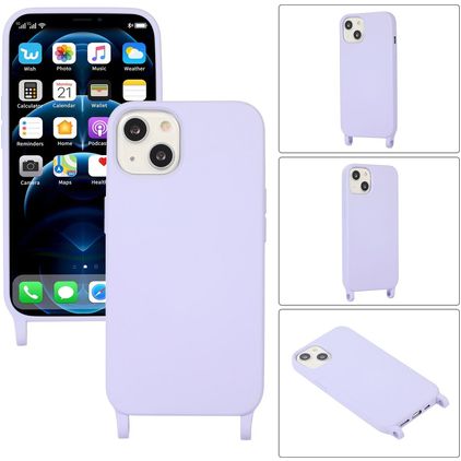 Mobigear Lanyard iPhone 14 Plus Silikon Handykette - Lila