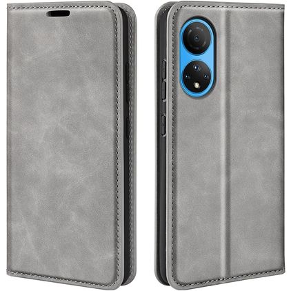 Mobigear Retro Slim HONOR X7 Klapphülle Portemonnaie - Grau