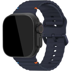 Mobilize Buckle Silikon Apple Watch Armband Dornschließe - 49/46/45/44 mm - Blau
