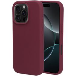 Mobiparts iPhone 16 Pro Silikon Hülle Backcover - Plum Red