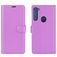 Mobigear Classic Motorola One Fusion Plus Klapphülle Portemonnaie - Lila