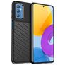 Mobigear Groove Samsung Galaxy M52 Hülle Flexibles TPU Backcover - Schwarz