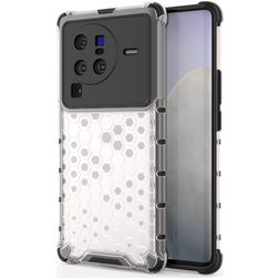 Mobigear Honeycomb Vivo X80 Pro Hardcase Backcover Shockproof - Weiß