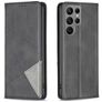 Mobigear Rhombus Slim Samsung Galaxy S23 Ultra Hülle Klapphülle - Schwarz