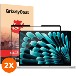 GrizzlyCoat Premium MacBook Air 13 Zoll (2022-2026) Displayschutz Schutzfolie - Hüllenfreundlich (2er Pack)