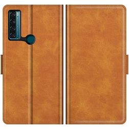 Mobigear Slim Magnet TCL 20 SE Hülle Klapphülle Geldbörse - Braun
