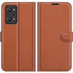 Mobigear Classic Realme GT2 Hülle Klapphülle Geldbörse - Braun
