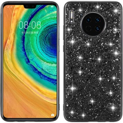 Mobigear Glitter Huawei Mate 30 Hülle Hardcase Backcover - Schwarz