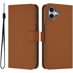 Mobigear Urban Wallet iPhone 16 Plus Hülle Klapphülle Geldbörse - Braun