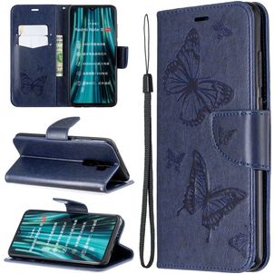 Mobigear Butterfly Xiaomi Redmi Note 8 Pro Hülle Klapphülle Geldbörse - Blau