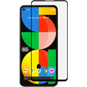 Mobigear Premium Google Pixel 5a 5G Panzerglas Gehärtetes Glas Displayschutz - Hüllenfreundlich - Schwarz