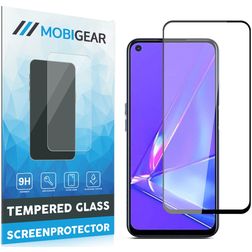 Mobigear Premium OPPO A92 Panzerglas Displayschutz - Hüllenfreundlich - Schwarz