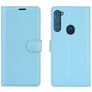 Mobigear Classic Motorola One Fusion Plus Hülle Klapphülle Geldbörse - Blau