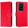 Mobigear Flowers HONOR 200 Lite Hülle Klapphülle Geldbörse - Rot